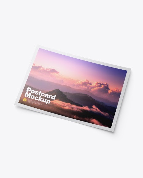 Download Download A5 Landscape Flyer Mockup Free PSD - Glossy A5 Postcard Mockup In Stationery Mockups On ...