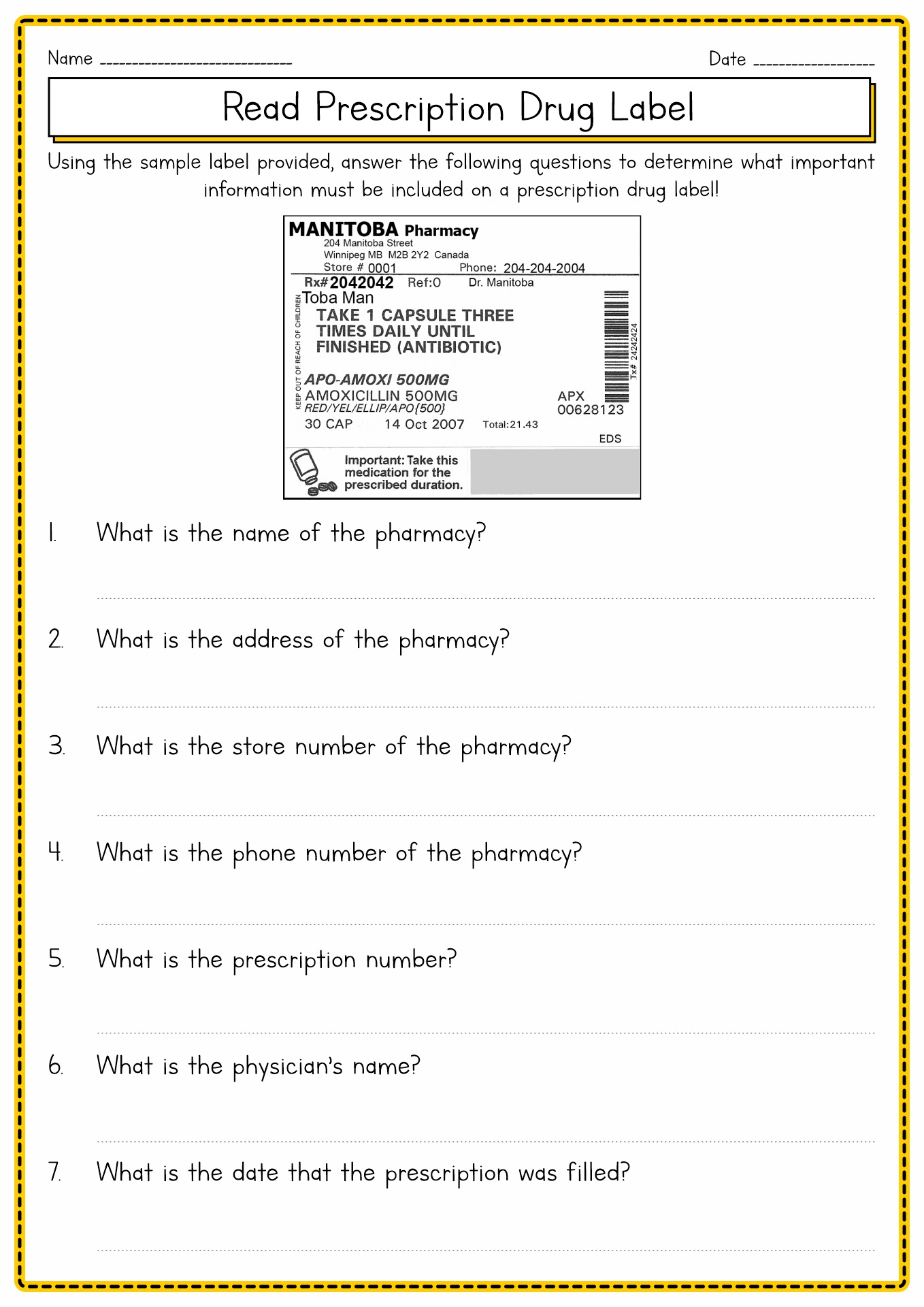 34 Reading Medication Labels Worksheet - Notutahituq Worksheet Information