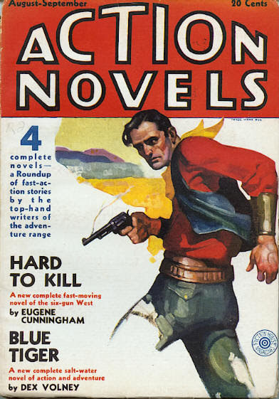 Action Novels, Aug/Sep 1932 cover by J.P. Falter Action Novels, Aug/Sep 1932 cover by J.P. Falter