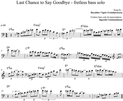 Last Chance to Say Goodbye - fretless bass solo