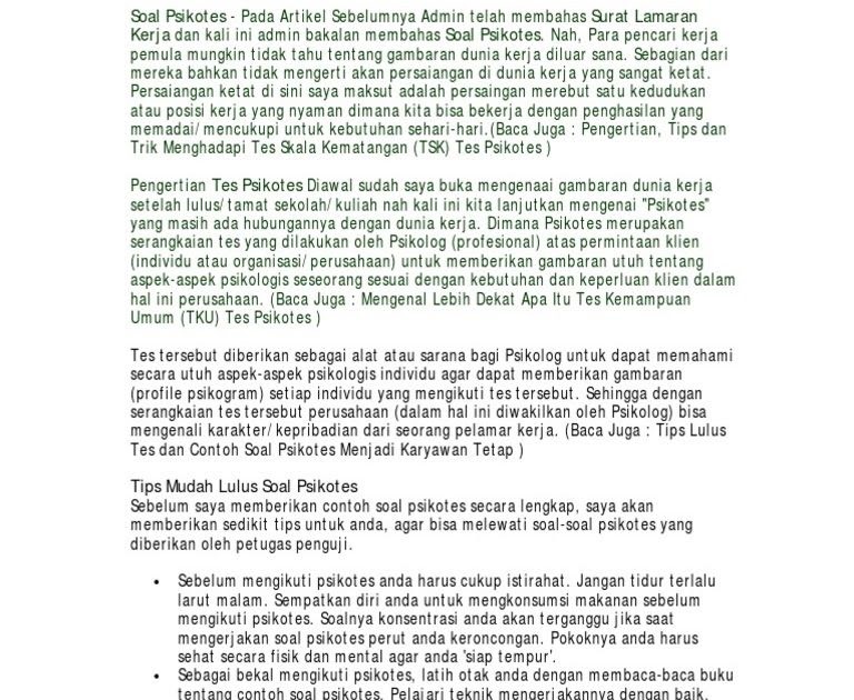 Soal Psikotest Kepribadian  Jual Jual Soal Psikotes Blit Kunci Jawaban
