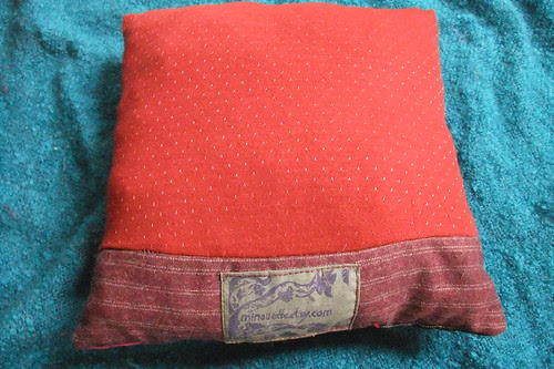 reverse of raspberry unicorn pillow