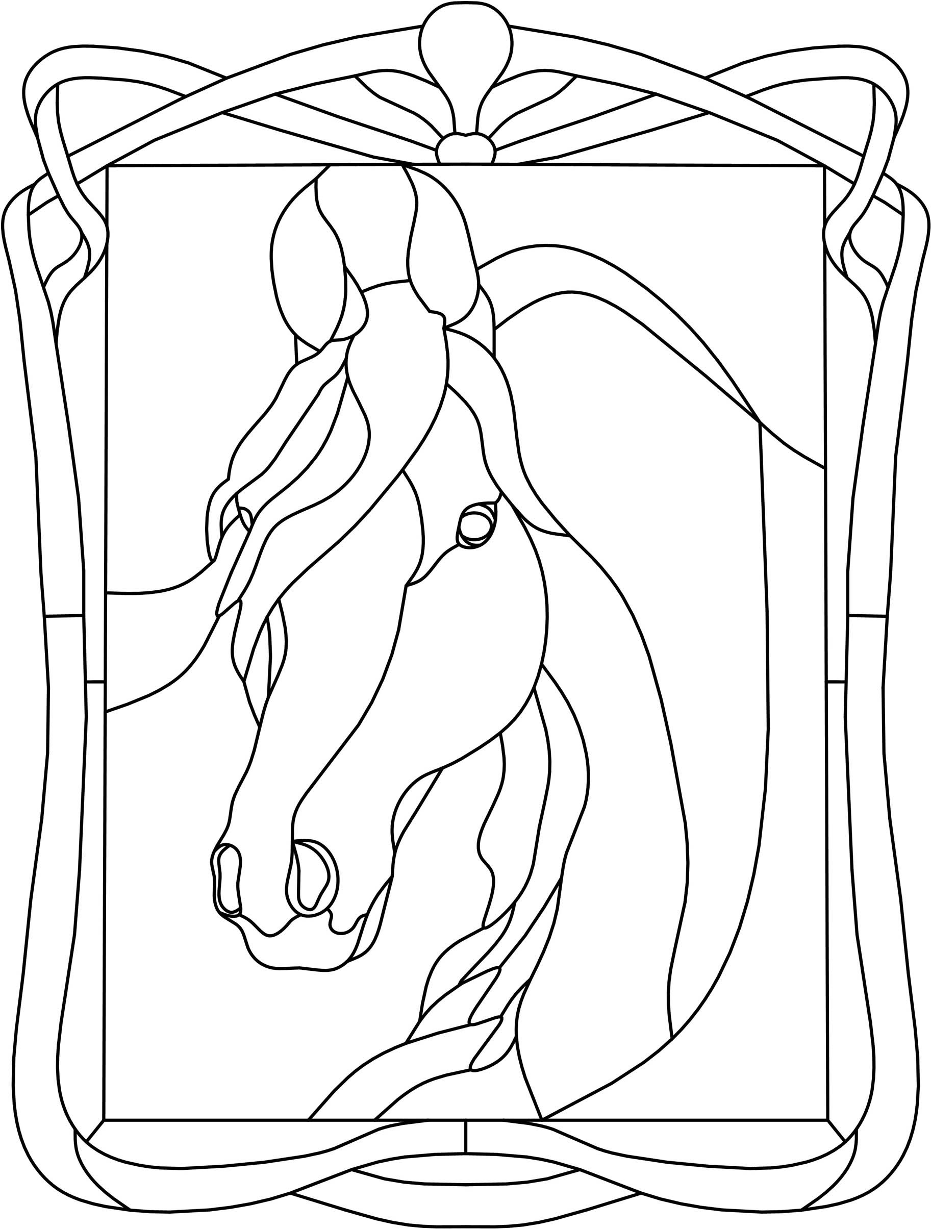 Free Stained Glass Horse Head Patterns - Glasses Blog