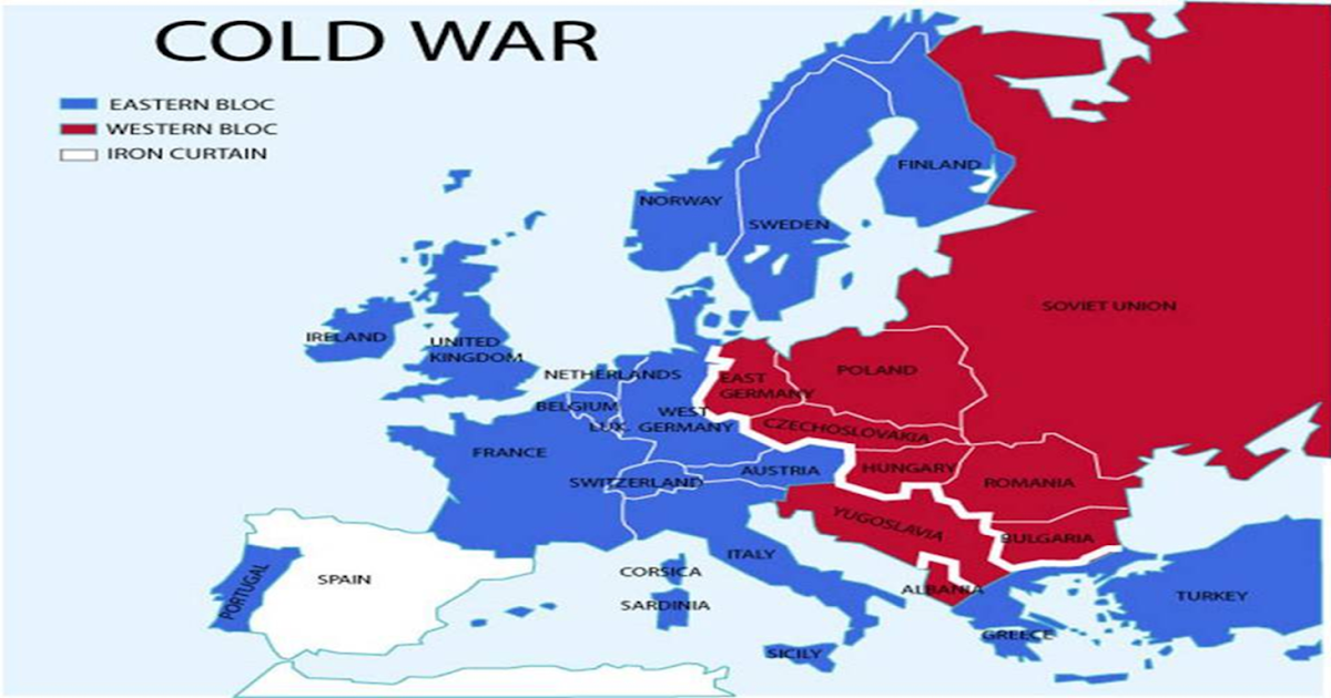 Карта мира во время холодной войны