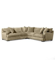 Kenton Fabric Sectional Sofa, 2 Piece 107"W x 94"D x 33"H: Custom Col…