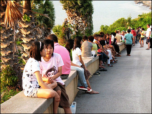Waiting for the sunset at Laem Phromthep