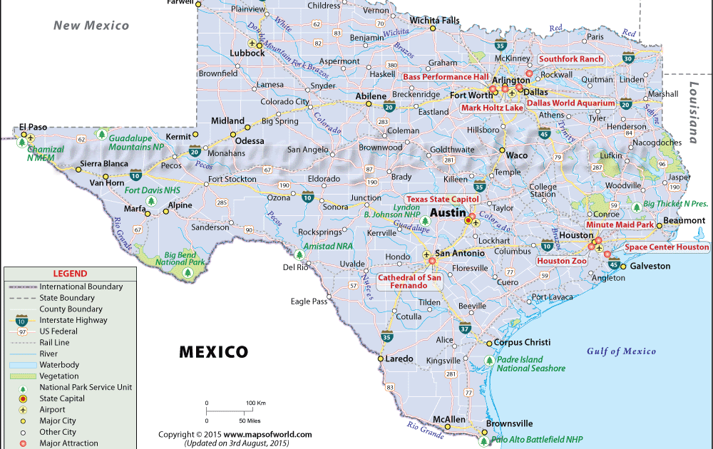 Karta Texas Usa | Karta Mellersta