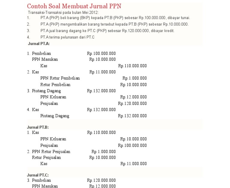 Contoh Soal Petty Cash