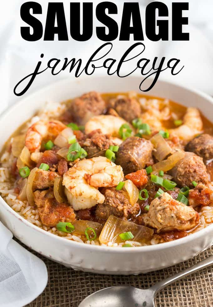 Sausage Jambalaya - An easy slow cooker meal with just the right mix of hot and spicy!