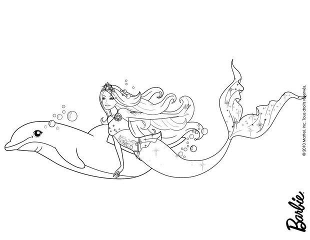 Coloriage204 coloriage barbie sirene