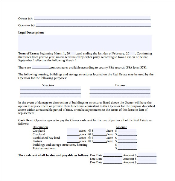 Hot Shot Lease Agreement Template PDF Template