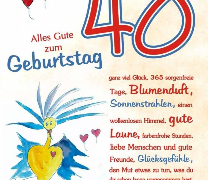 Wünsche Zum 40 Geburtstag Frau / Glückwünsche zum 40. Geburtstag