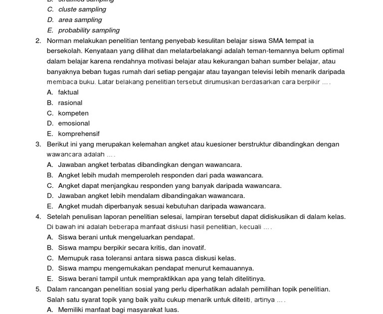 Contoh Soal Sosiologi Kelas 12 Tentang Perubahan Sosial
