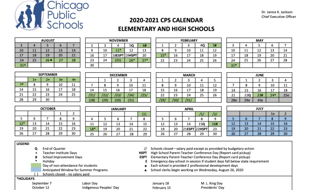 2021 Cps Calendar Printable March