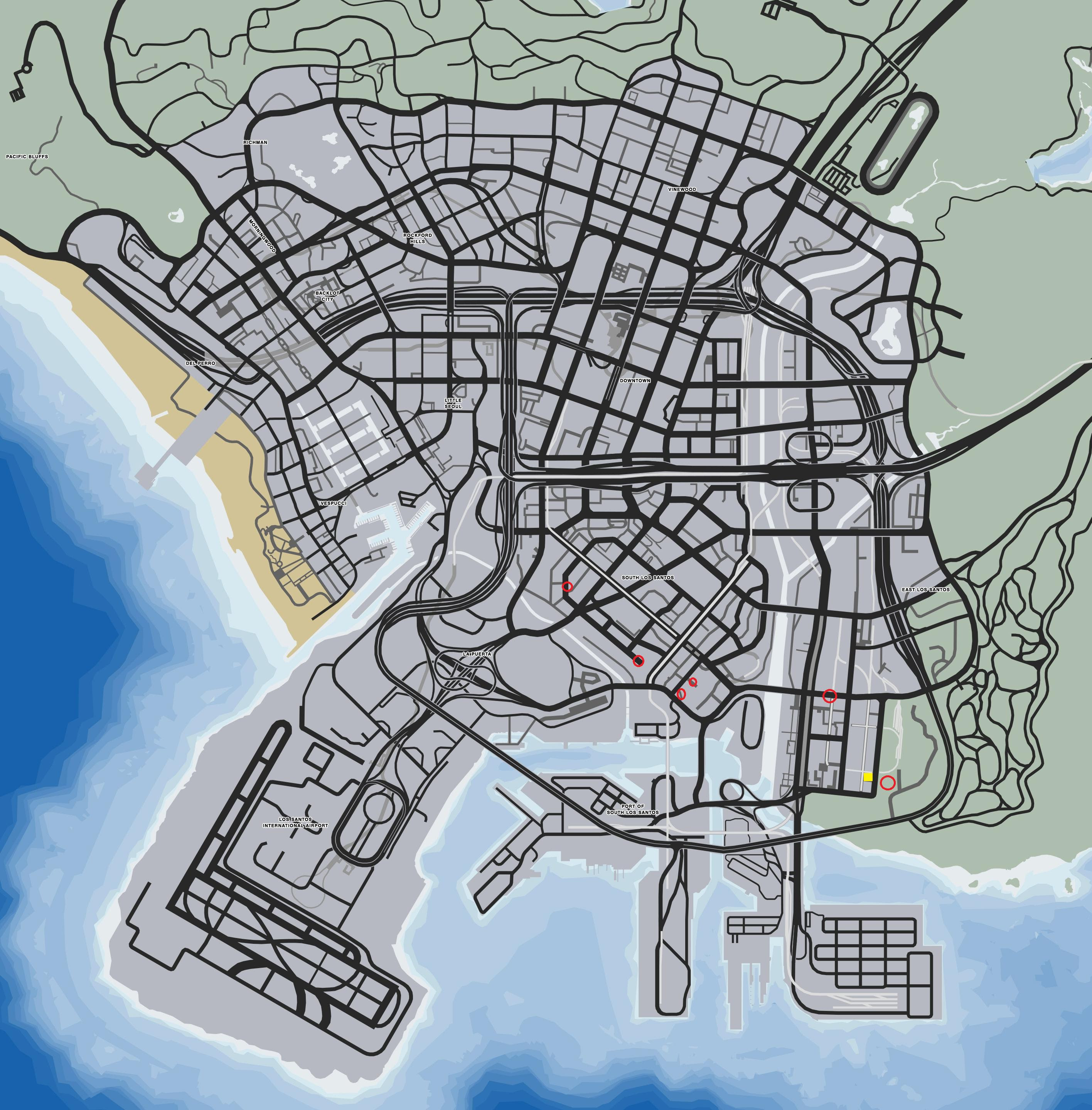 Gta 5 Online Car Locations Map - Maping Resources