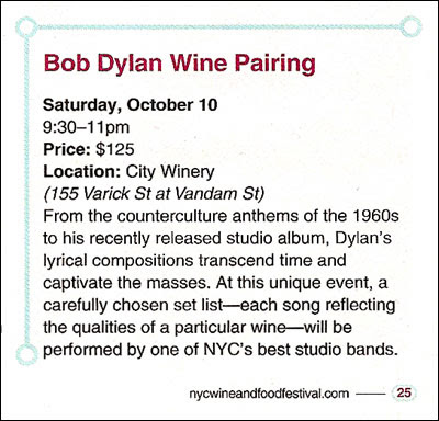 Bob Dylan Wine Pairing