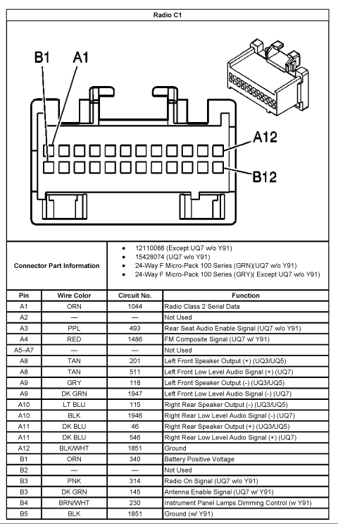 27 2003 Chevy Avalanche Radio Wiring Diagram