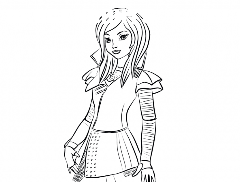 Descendants 3 Coloring Pages Audrey - Coloring Reference