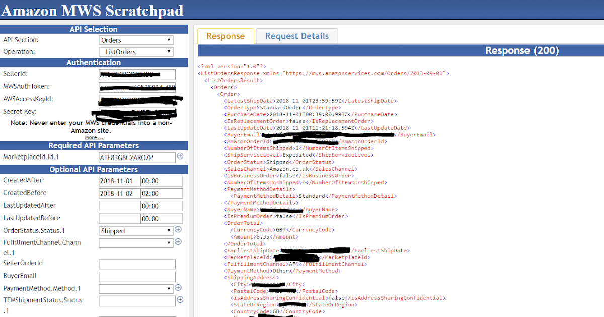 Amazon Mws Scratchpad Getting Those Details Into Soapui Or Postman Tools