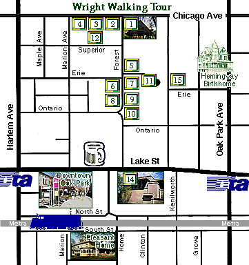 Frank Lloyd Wright Oak Park Map | Living Room Design 2020