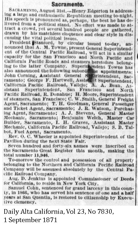 CP and Cal P Combined - Daily Alta California, Volume 23, Number 7830, 1 September 1871.