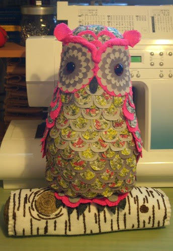 Owl on a log