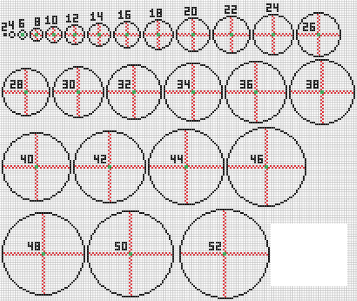 Circle pixel guide plot minecraft spheres minecraft blueprints 