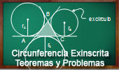 Circunferencia Exinscrita: Teoremas y Problemas.
