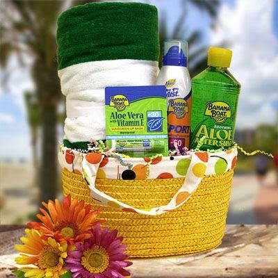 Beach Themed Gift Basket Ideas - BEACH NICE