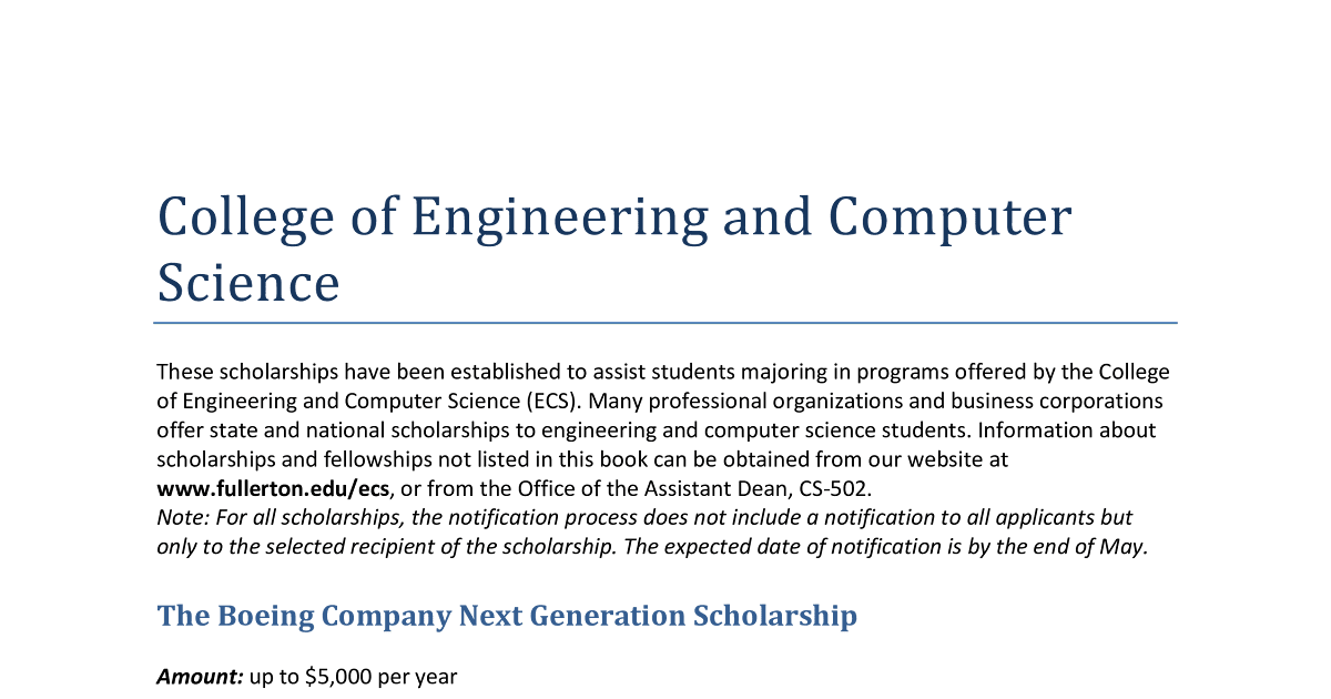 computer science scholarship essay examples