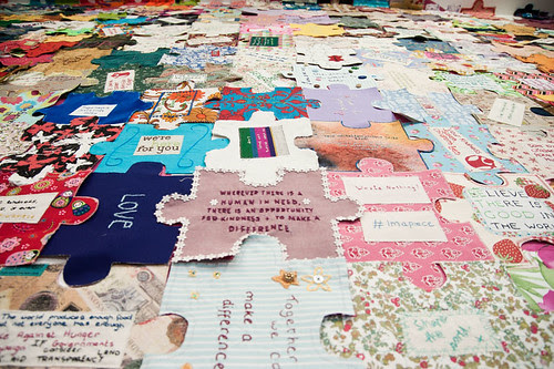 Save The Children/Craftivist Installation evening at The Peoples History Museum Manchester.