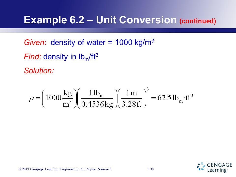 Conversion Factor Chart For G Cm3 To Lb Ft3
