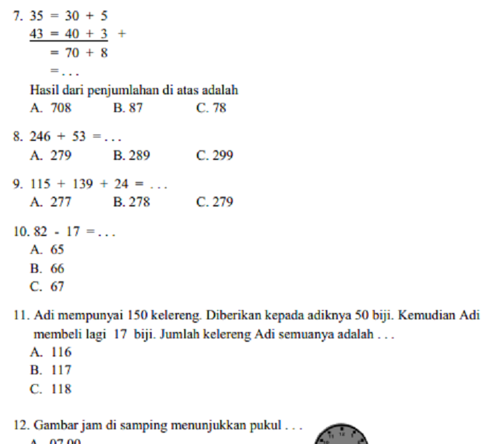 18+ Soal Matematika Kls 5 Semester 2 Dan Kunci Jawaban Pictures