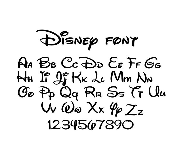 Free Svg Disney Character Letters Svg Dxf Include