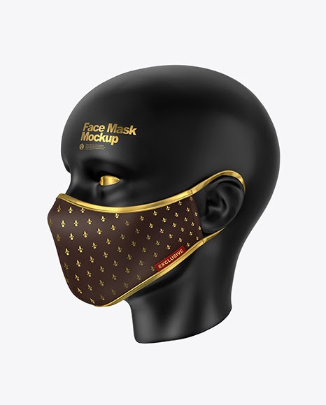 Download Free Cloth Mask Mockup Respirator Mockup Front View In Apparel PSD Mockup Template