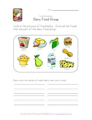 food groups worksheets grade 2 digital express