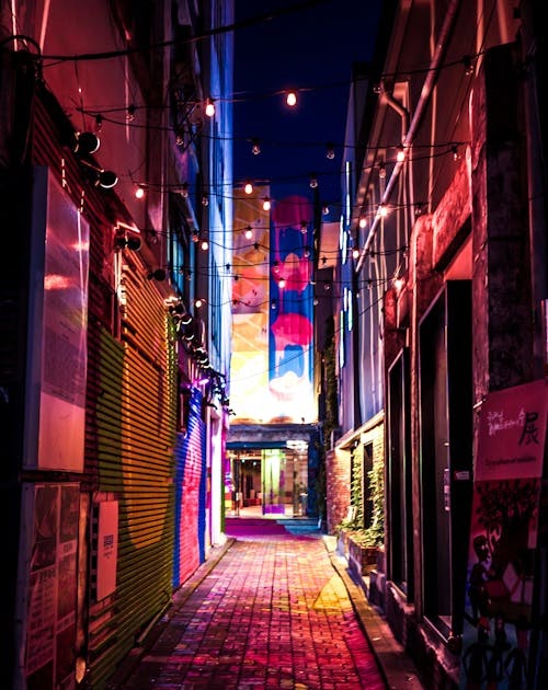 Alleyway Anime Night City Background - Jelitaf