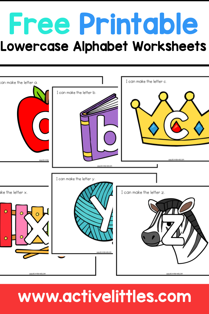 free printable lowercase alphabet worksheets active littles