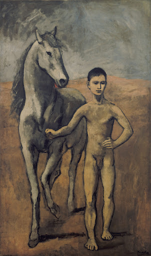 Pablo Picasso, “Boy Leading a Horse” (Paris, 1905–1906), Oil on canvas, 86 7/8 in. x 51 5/8 inches, The William S. Paley Collection, courtesy of MoMA.