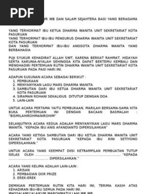 Kumpulan Teks Pembawa Acara Arisan Rt Terbaik Kumpulan Contoh Teks Mc