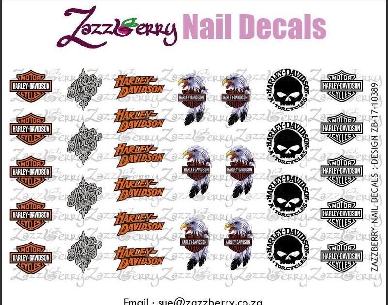 Harley Davidson Gel Nail Stickers - wide 2