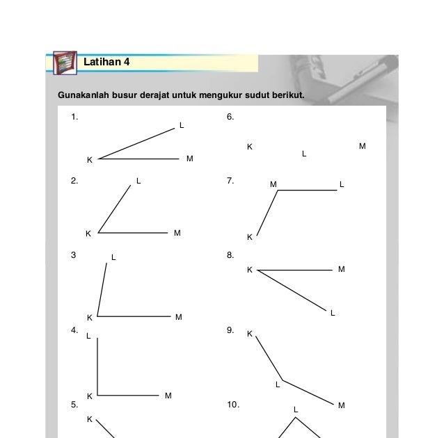 Soal Matematika Kelas 4 Tentang Pengukuran Sudut