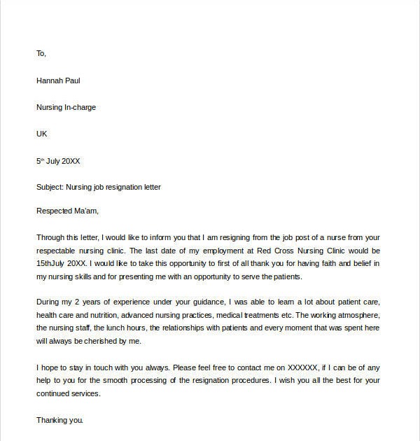 [View 24+] Resignation Letter Sample For Hotel Job