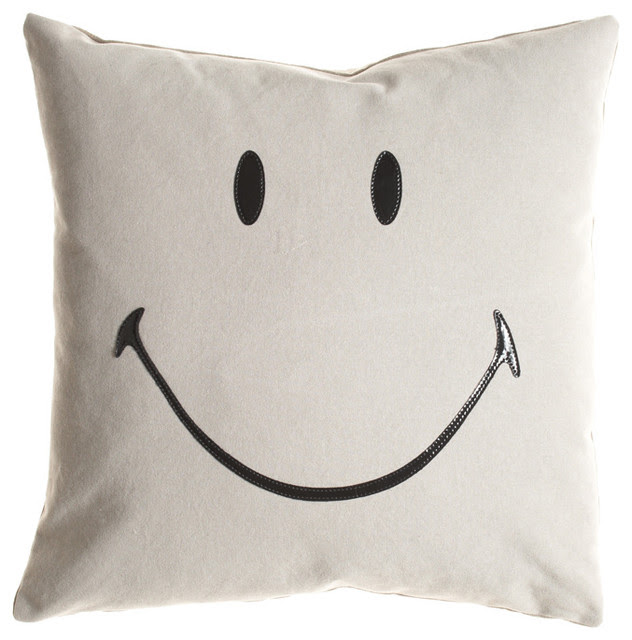 Ghost Smiley Pillow - eclectic - pillows - by Calypso St. Barth
