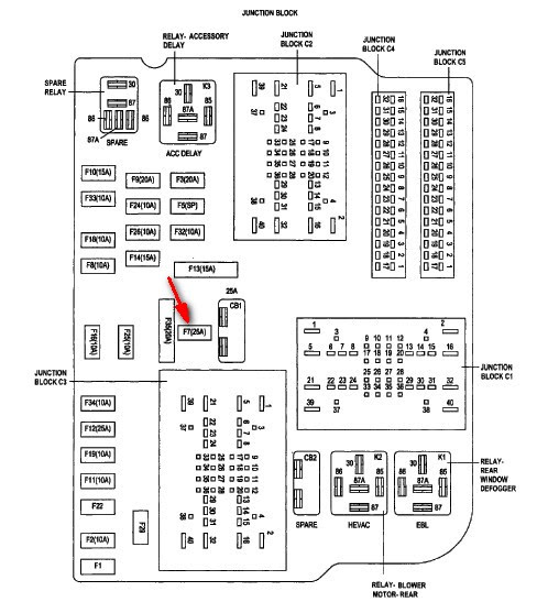 2004 Dodge Caravan Fuse Box - Wiring Diagrams