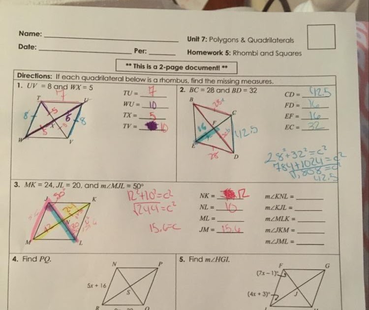 Gina Wilson Geometry Unit 7 - Unit 7 Polygons And Quadrilaterals
