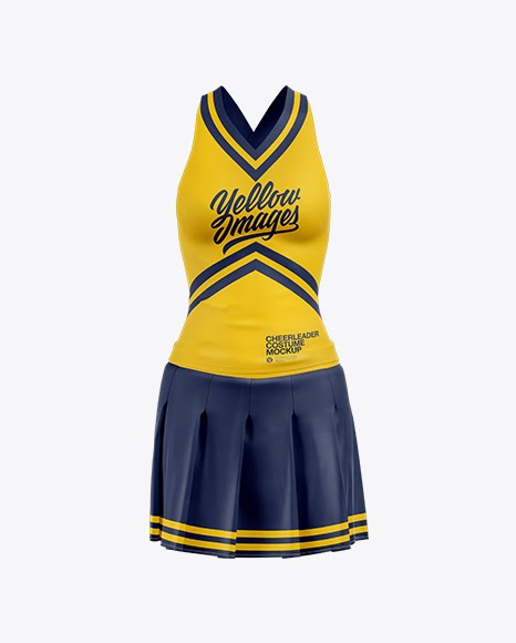 Cheerleader Costume Mockup - Front View PSD Template - Download Free ...