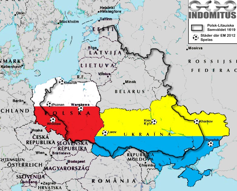 Karta över Polen Och Ukraina | Karta Mellersta