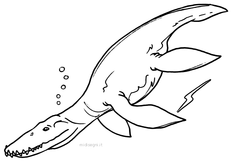 water dinosaurs coloring pages