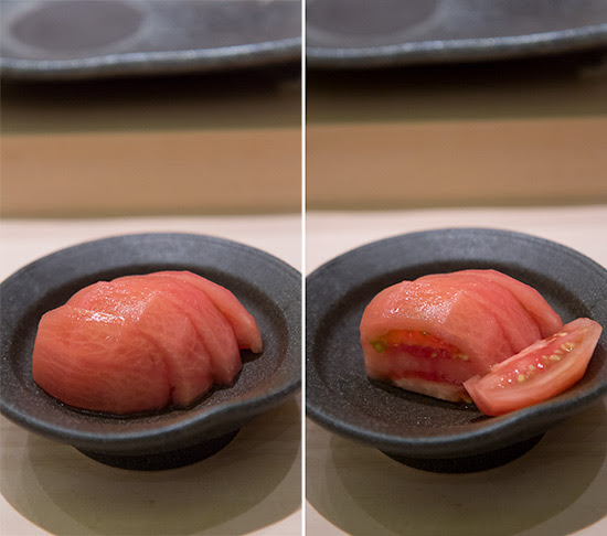 Singapore Best Omakase Sushi Shinji by Kanesaka Skinless Japanes Tomato